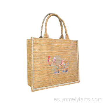 Elegante bolso de mano impermeable con estampado de elefante